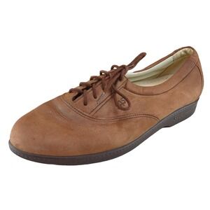 SAS Size 8.5 Oxford‎ Brown Leather Narrow Lace Up Women